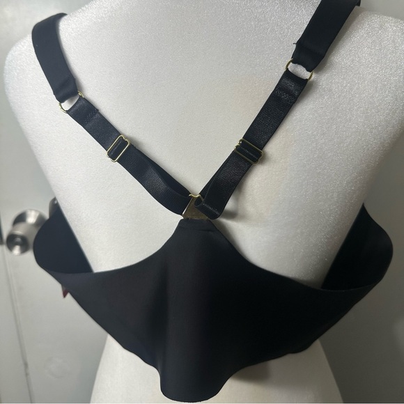Ashley Stewart Black Bra Front Closure Seamless Plus Size 40DDD Full Coverage - Picture 3 of 4